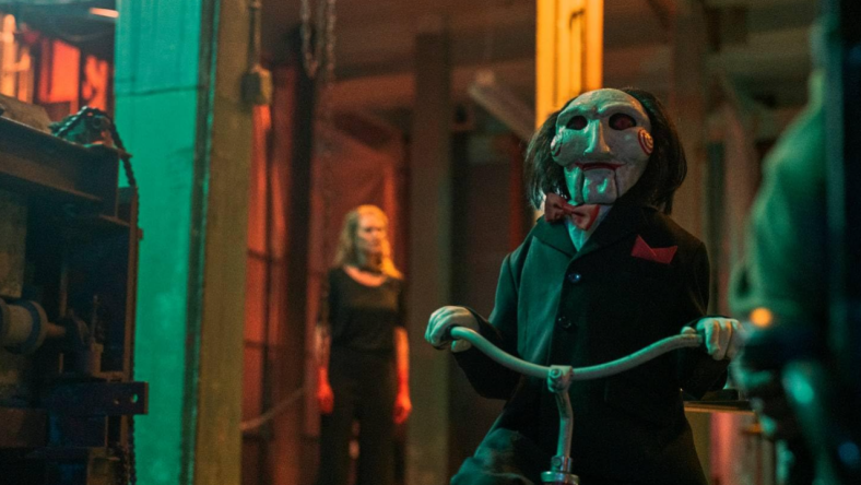 Billy the Puppet and Cecilia Pederson in Saw X